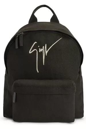 Giuseppe Zanotti Signature-embroidered backpack - Black