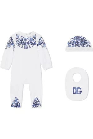 Dolce & Gabbana Bodysuits & All-In-Ones - Majolica-print babygrow set - White
