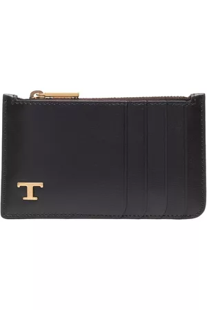 Tod's Men Wallets - Logo-plaque zipped leather wallet - Brown