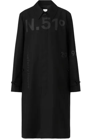 Burberry Men Trench Coats - Coordinates-Print car coat - Black