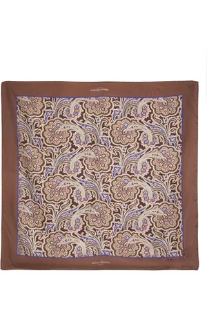 Maison Margiela Scarves - Paisley-print silk foulard - Brown