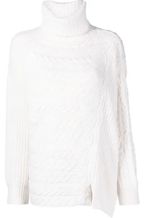 Ermanno Firenze Cable-knit lace-trim jumper