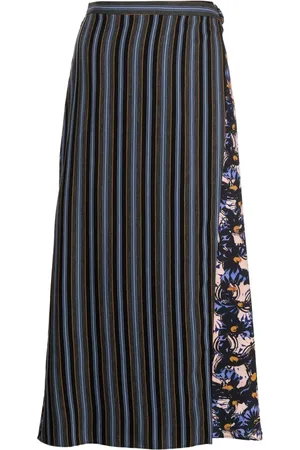 Paul Smith Panelled stripe-print skirt