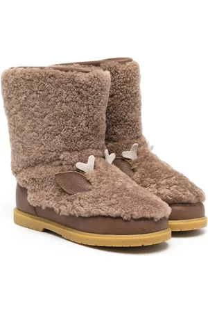 Donsje Ankle Boots - Faux-fur deer boots - Brown