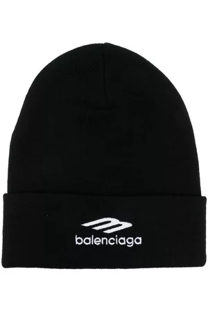Balenciaga Logo-embroidered sports-icon beanie - Black