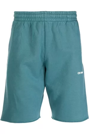 OFF-WHITE Men Sports Shorts - Chain Arrows-print track shorts - Blue
