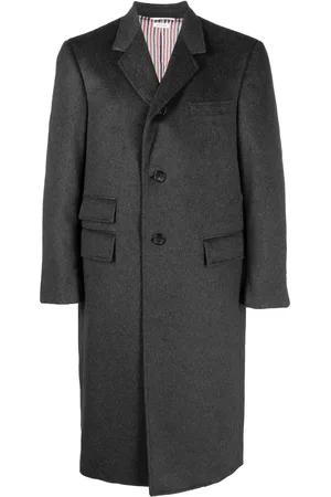 Thom Browne Grosgrain-tab cashmere coat