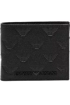 Emporio Armani Men Wallets - Debossed-logo wallet - Black