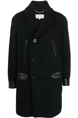 Maison Margiela Men Coats - Double-breasted tailored coat - Black