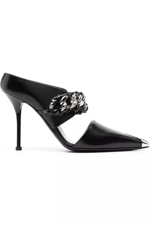 Alexander McQueen Women Heels - 100mm chain-link pumps - Black