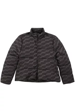 Balenciaga C-Shape logo-print puffer jacket - Black