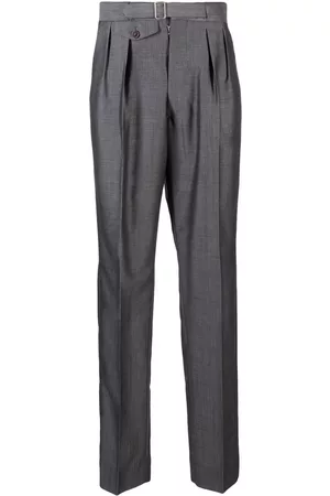 Maison Margiela Men Pants - Belted tapered trousers - Grey