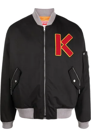Kenzo Cotton embroidered-logo bomber jacket