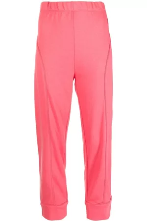 Stella McCartney Women Sweatpants - Elasticated-waist zip-up track pants - Pink