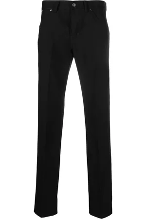 Tom Ford Men Skinny Pants - Slim-fit wool trousers - Black