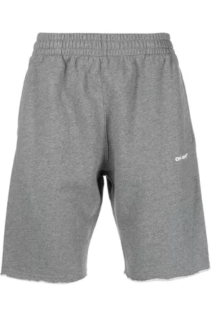 OFF-WHITE Men Sports Shorts - Logo-print track shorts - Grey