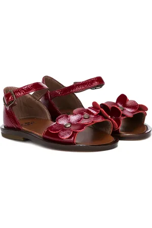 PèPè Flower appliqué open toe sandals