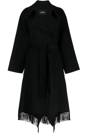 GOEN.J Double-faced fringed coat