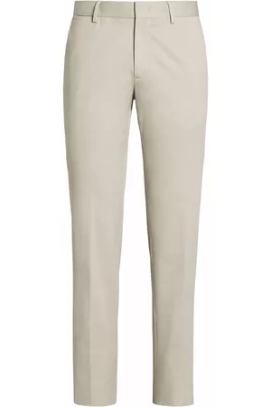 Z Zegna Men Skinny Pants - Slim-cut cotton trousers - Neutrals