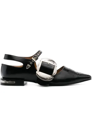 TOGA PULLA Buckle-detail leather mules