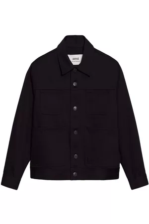 Ami Button-front denim jacket - Black