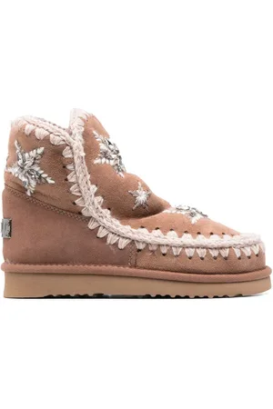 Mou Eskimo star-embroidered moccasin boots