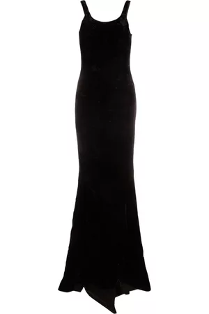 Saint Laurent Velvet sleeveless evening dress - Black