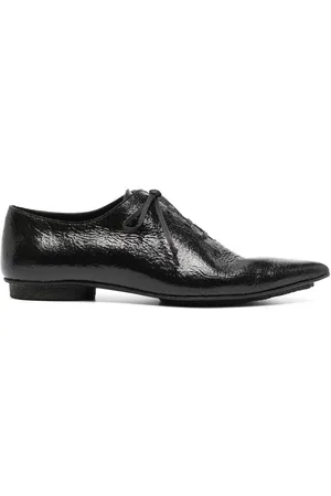 UMA WANG Two-tone pointed lace-up shoes