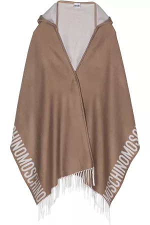 Moschino Women Scarves - Logo-trim hooded scarf - Brown