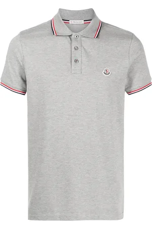 Moncler Tricolour-trim piqu?? polo shirt