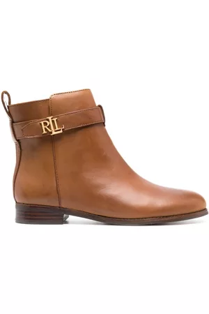 Ralph Lauren Women Ankle Boots - Briele leather ankle boots - Brown