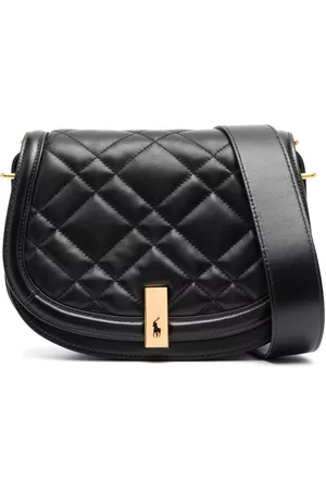 Ralph Lauren Women Shoulder Bags - ID leather crossbody saddle bag - Black