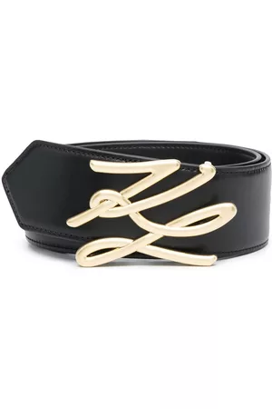 Karl Lagerfeld Women Belts - K/Autograph leather belt - Black