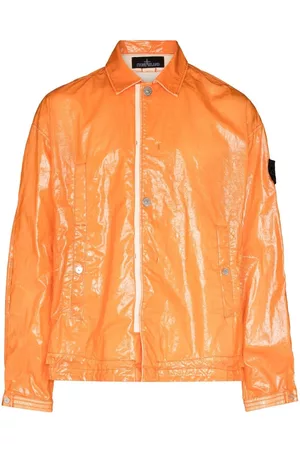 Stone Island Compass-patch shirt jacket - Orange