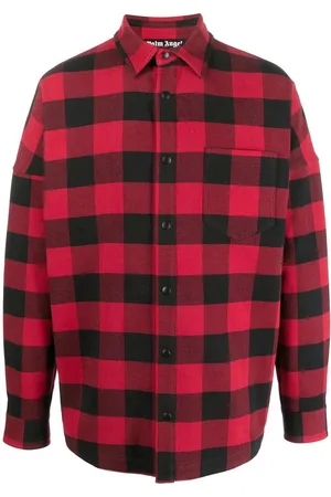 Palm Angels Logo-print checked shirt
