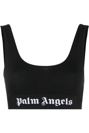 Palm Angels Logo-tape triangle bra