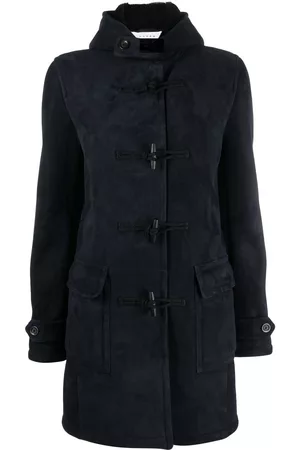 LISKA Women Duffle Coats - Faux-fur lined suede duffle coat - Black