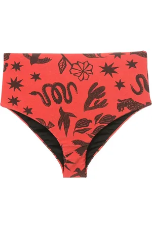 Lygia & Nanny Violeta graphic-print bikini bottoms