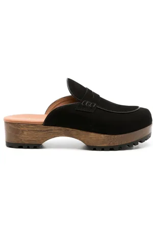 Sarah Chofakian Sarah nubuck leather clogs