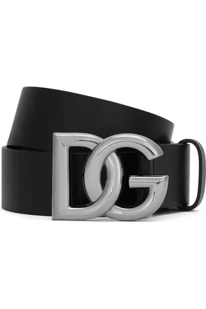 Dolce & Gabbana Men Belts - DG logo-buckle leather belt - Black