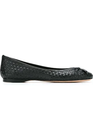 Sarah Chofakian Leather woven ballerinas