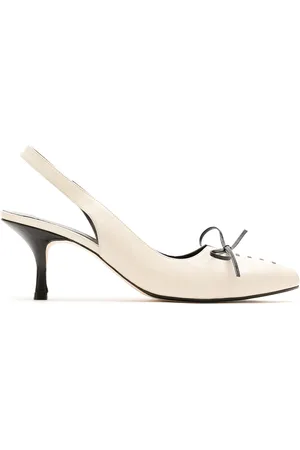 Sarah Chofakian Bow detail slingback pumps
