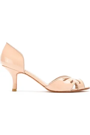 Sarah Chofakian Valencia peep toe shoes