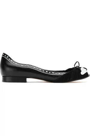 Sarah Chofakian Panelled leather ballerinas
