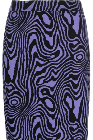 Moschino Graphic-pattern knitted mini skirt