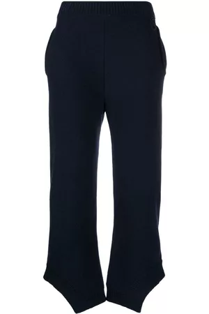 Stella McCartney Women Pants - Asymmetric cotton trousers - Blue
