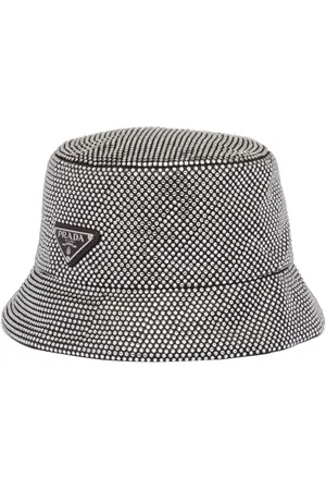 Prada Crystal-embellished satin bucket hat