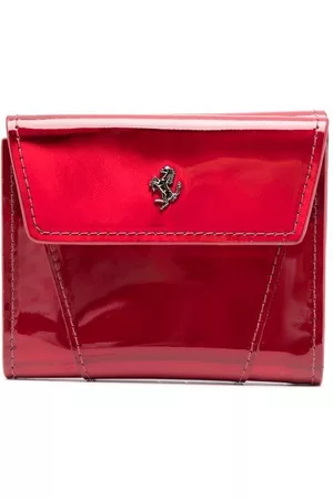 FERRARI Wallets - High-shine leather wallet - Red
