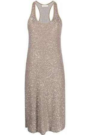 Fabiana Filippi Shimmer-finish sleeveless dress