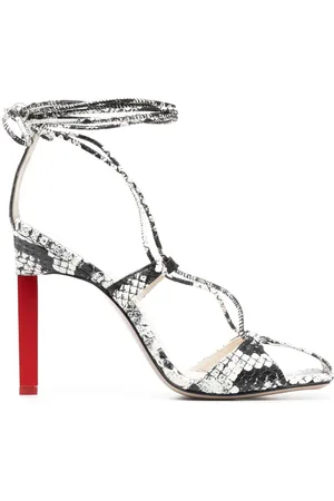 The Attico Adele 105mm snakeskin-print sandals
